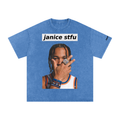 Snow Washed Oversized Cotton T-Shirt