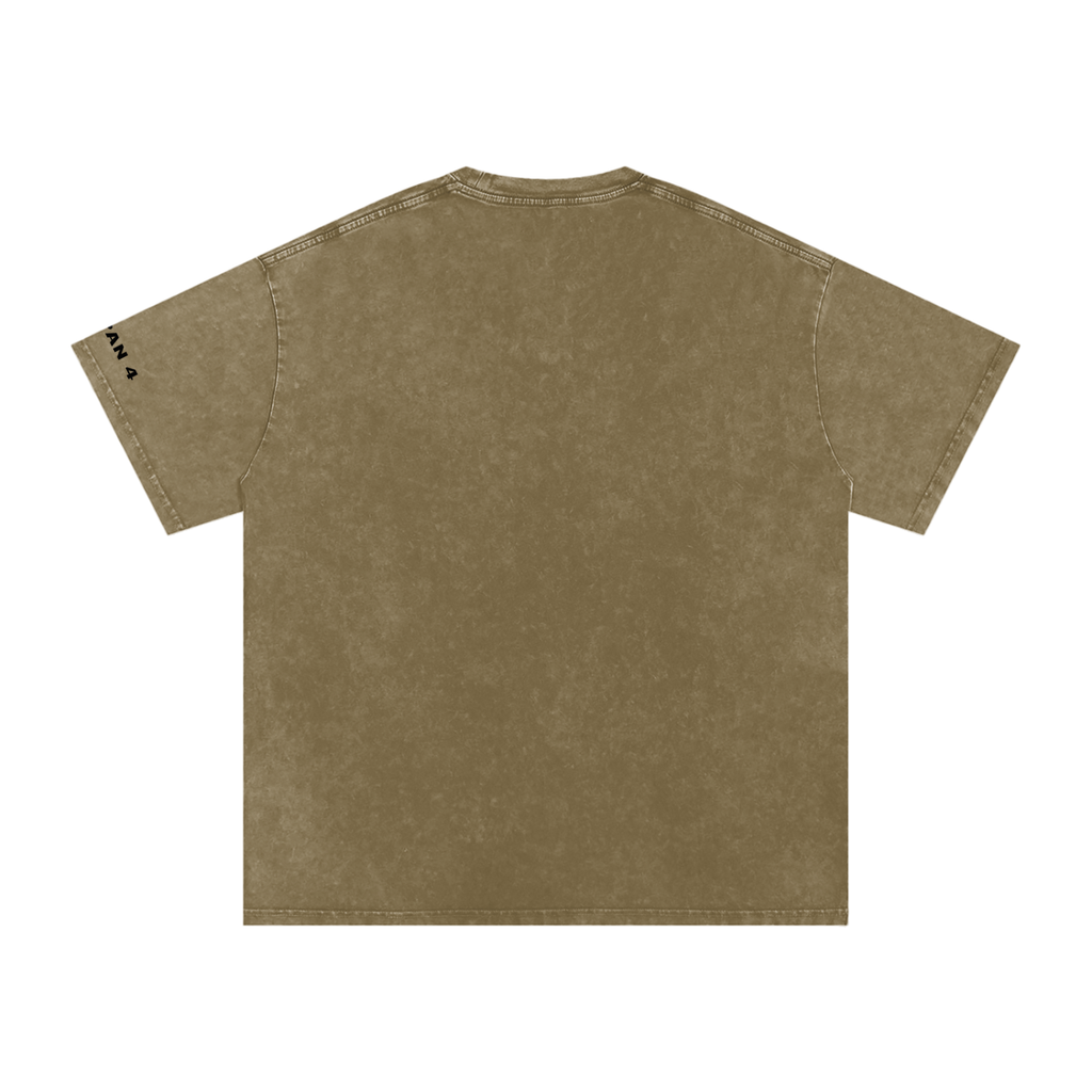 Snow Washed Oversized Cotton T-Shirt