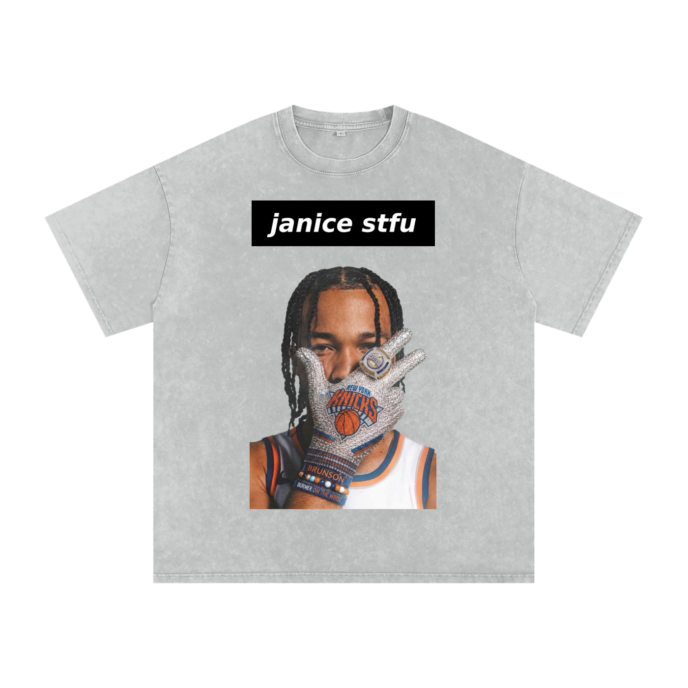 Snow Washed Oversized Cotton T-Shirt