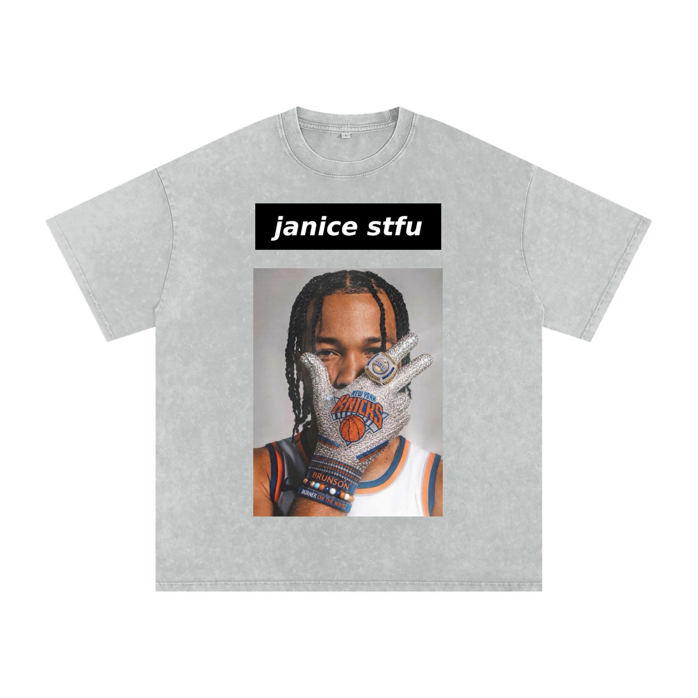 Snow Washed Oversized Cotton T-Shirt