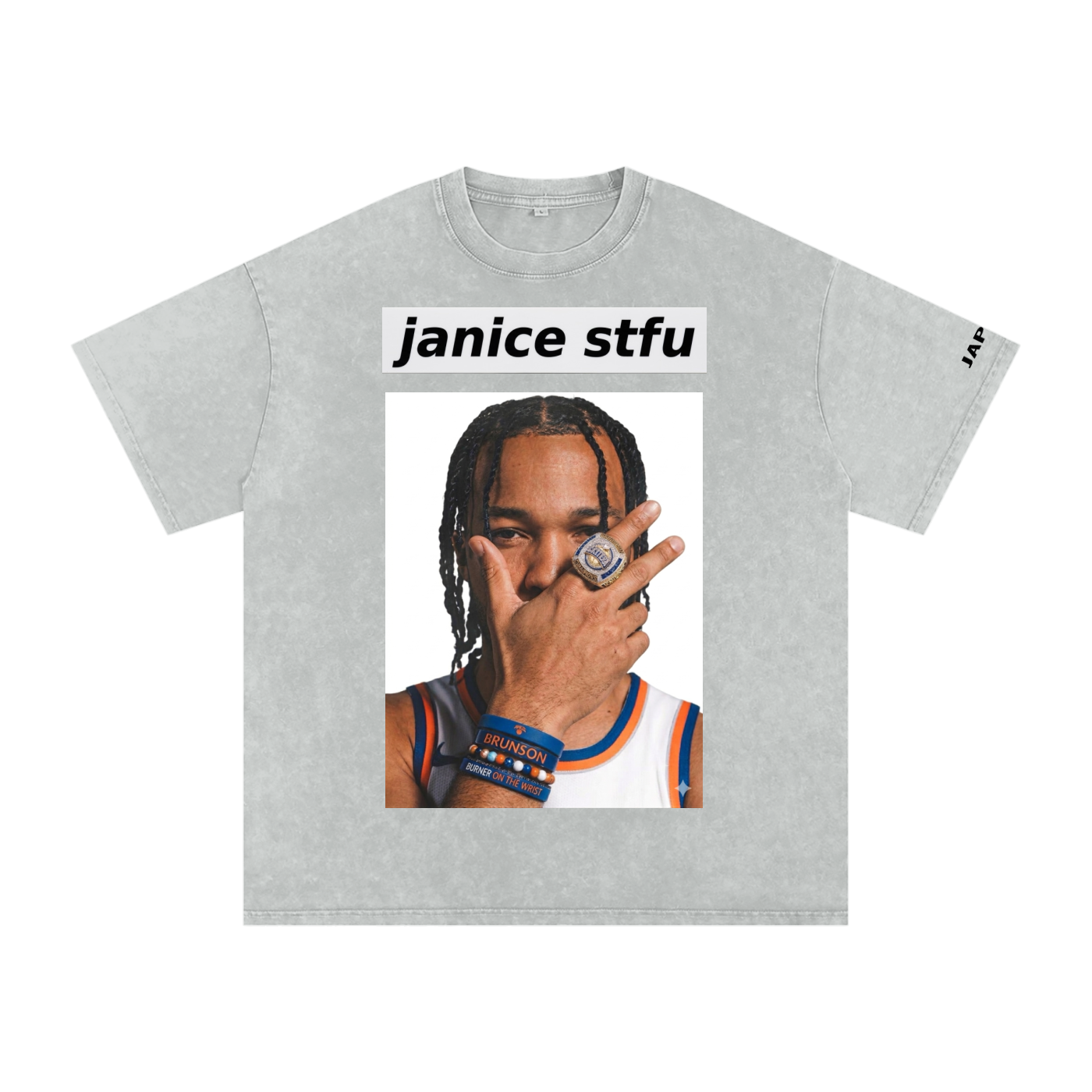 Snow Washed Oversized Cotton T-Shirt