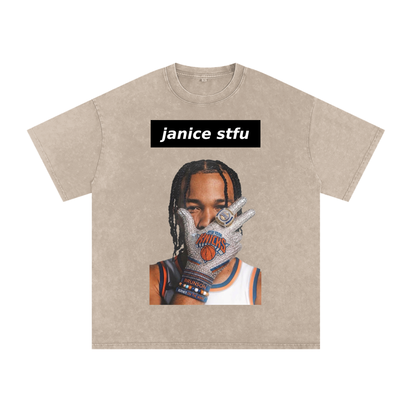 Snow Washed Oversized Cotton T-Shirt
