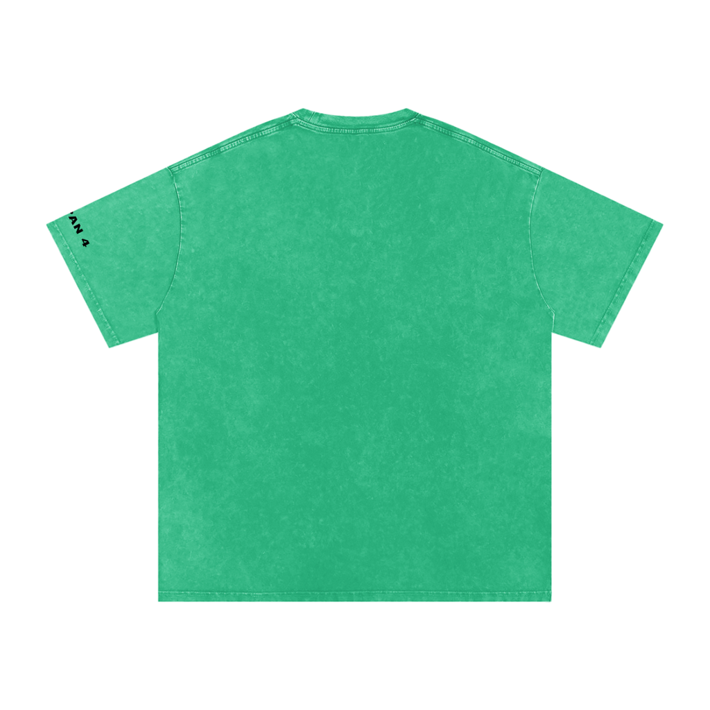 Snow Washed Oversized Cotton T-Shirt