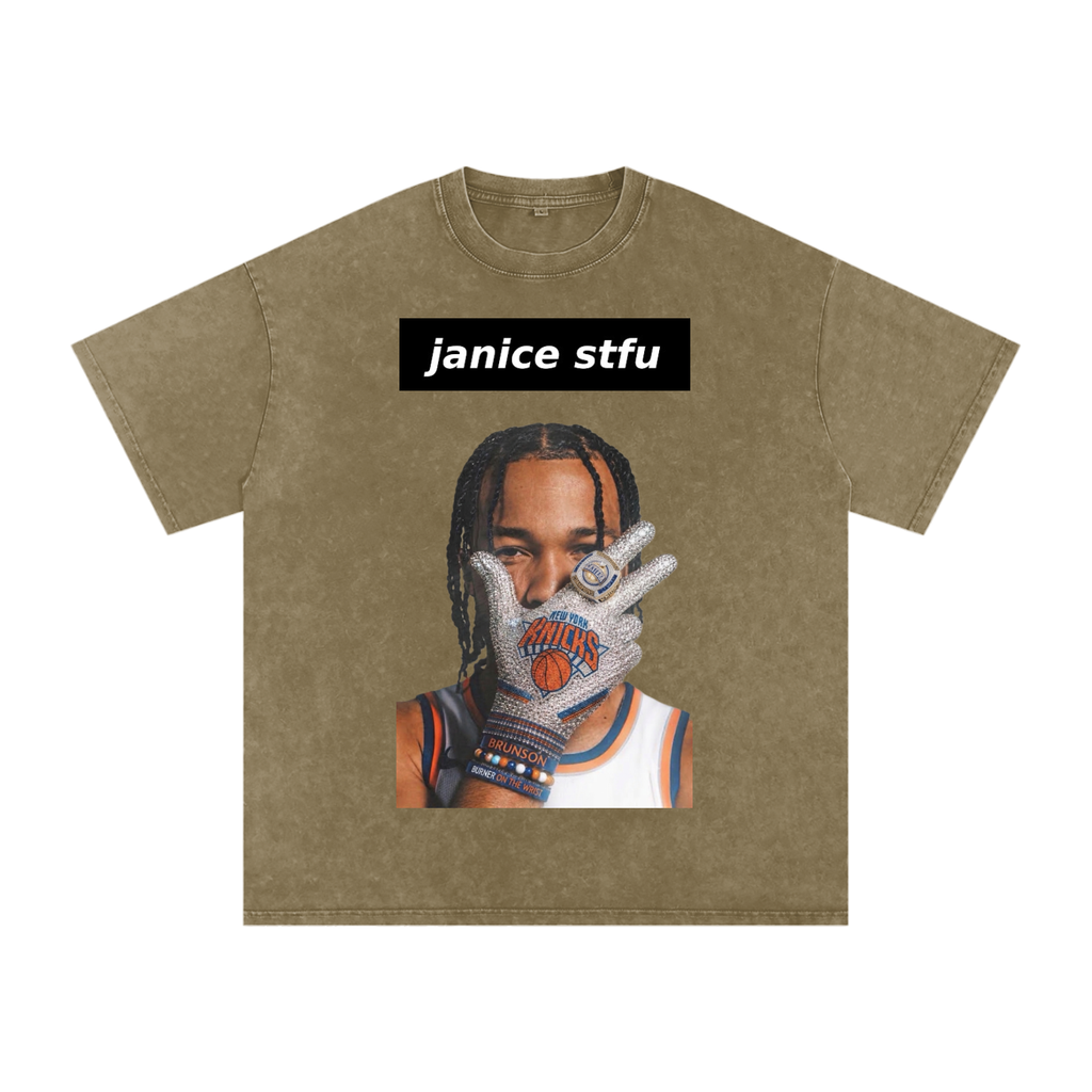 Snow Washed Oversized Cotton T-Shirt