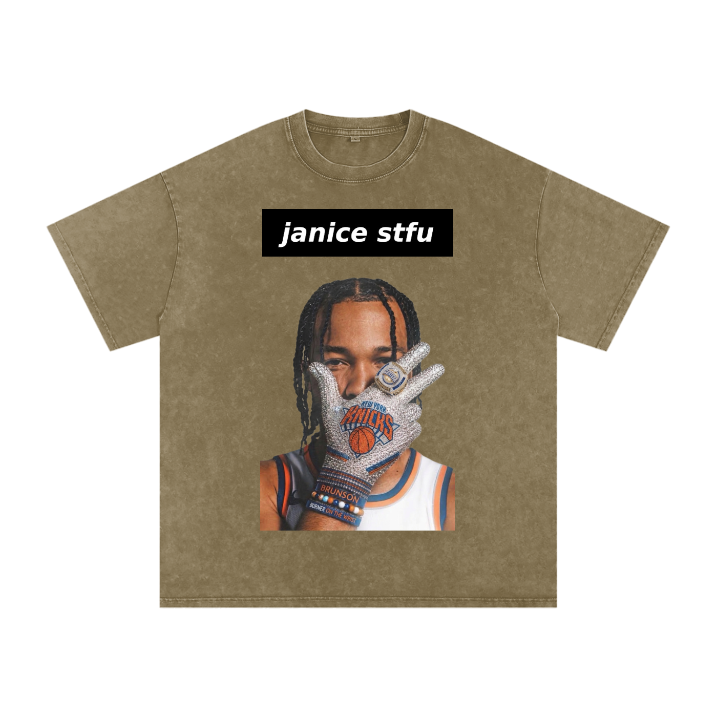 Snow Washed Oversized Cotton T-Shirt