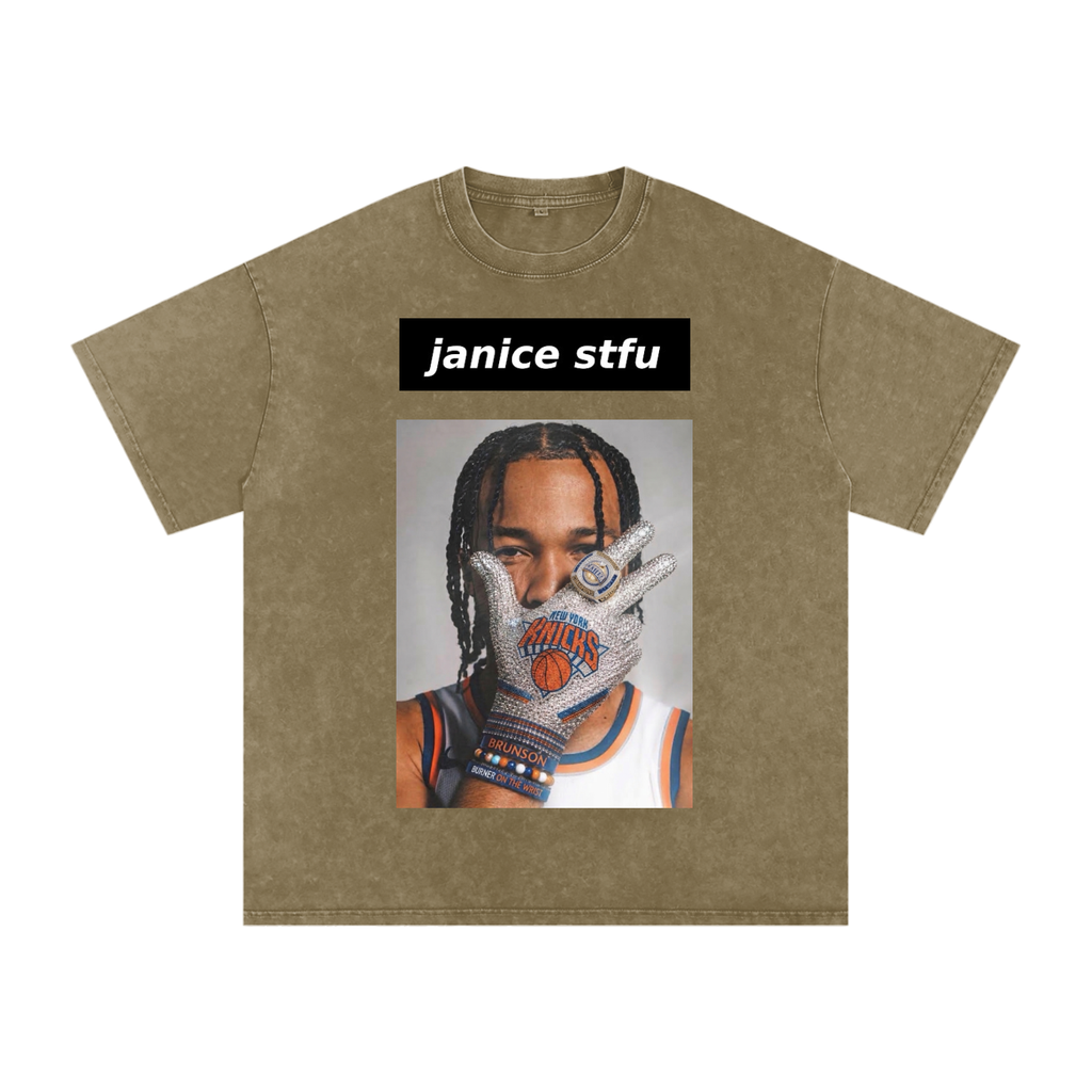 Snow Washed Oversized Cotton T-Shirt