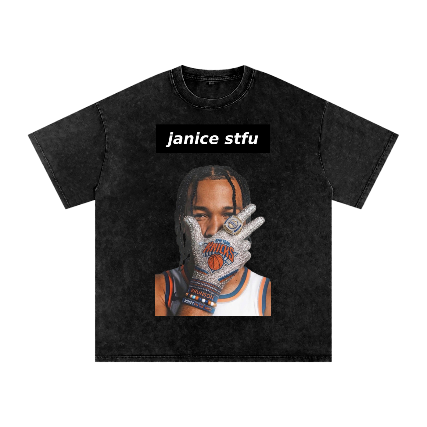 Snow Washed Oversized Cotton T-Shirt