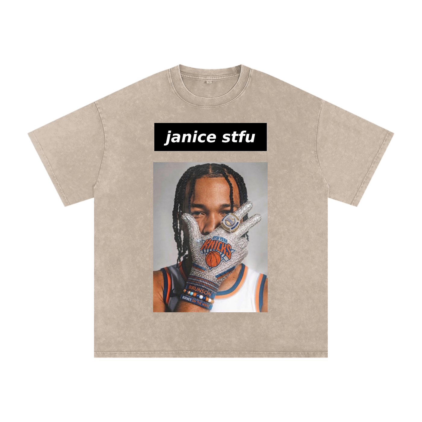 Snow Washed Oversized Cotton T-Shirt