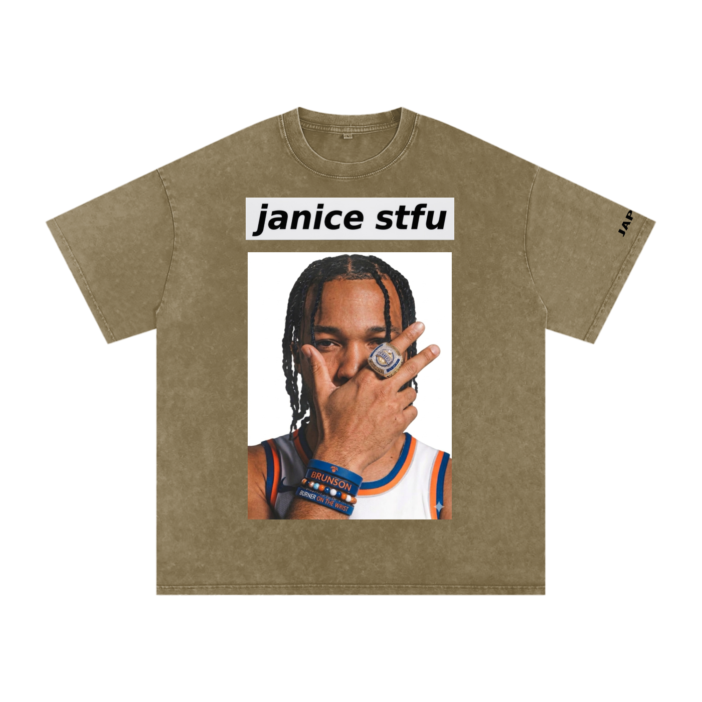 Snow Washed Oversized Cotton T-Shirt