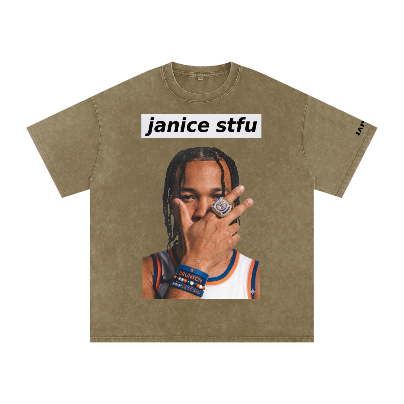 Snow Washed Oversized Cotton T-Shirt